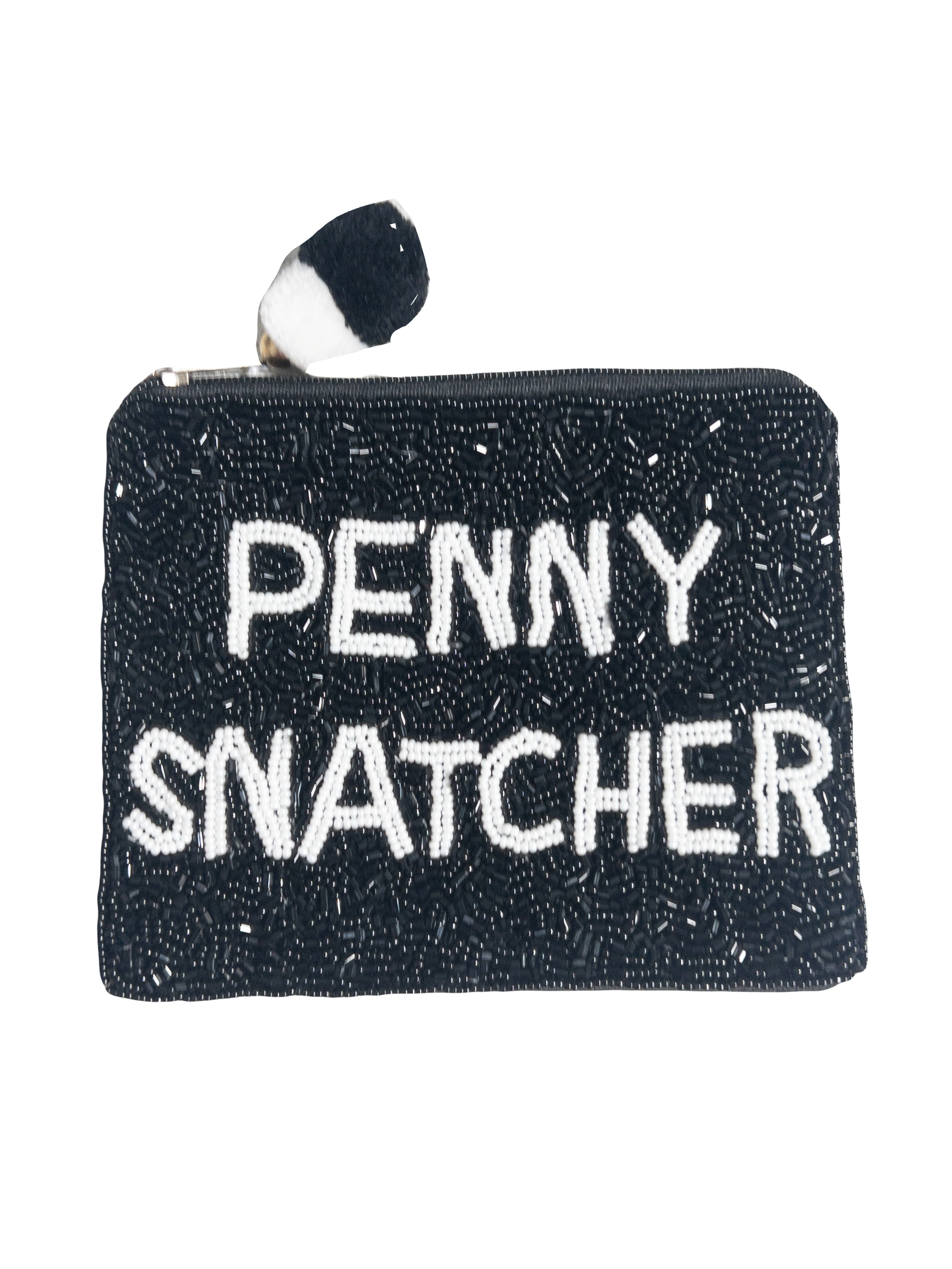 LA CHIC PENNY SNATCHER BEADED COIN POUCH