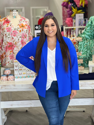 BRIGHT ROYAL BLUE BLAZER