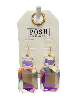 POSH IRIDESCENT FISH HOOK DROP SQ