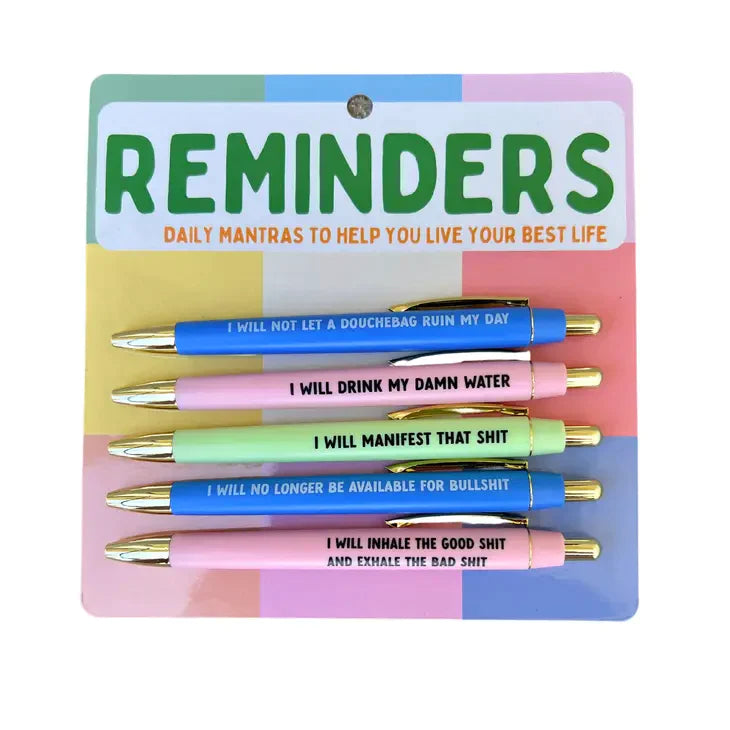 REMINDERS PEN SET