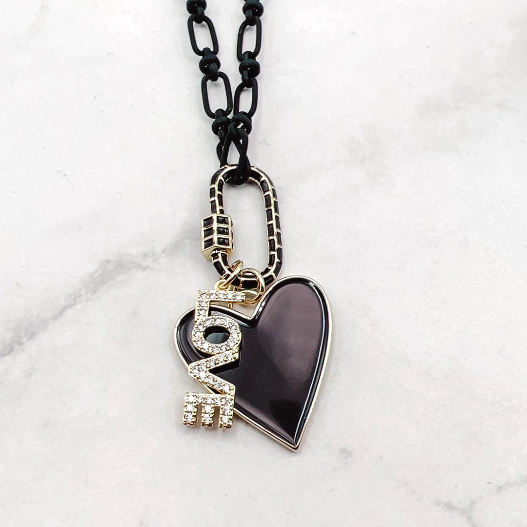 BLACK CLIP LOVE NECKLACE TREASURE JEWELS