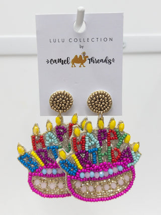 CAMEL THREADS BEADED HAPPY BIRTHDAY CAKE