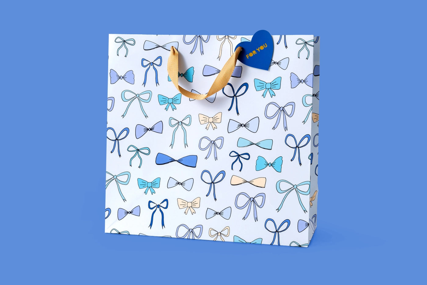 Gift Bags - Blue Bows -Large