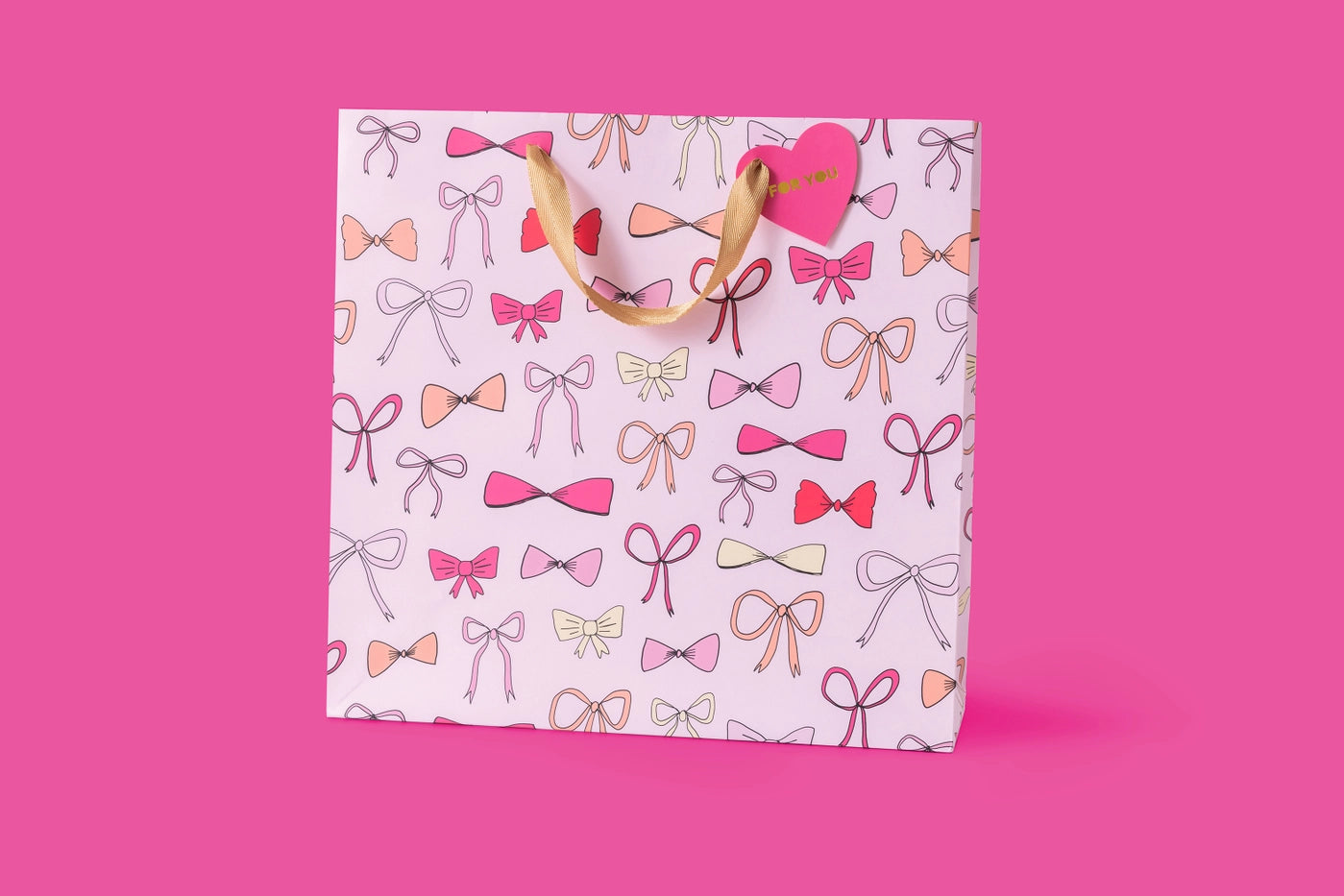 Gift Bags - Pink Bows -Large