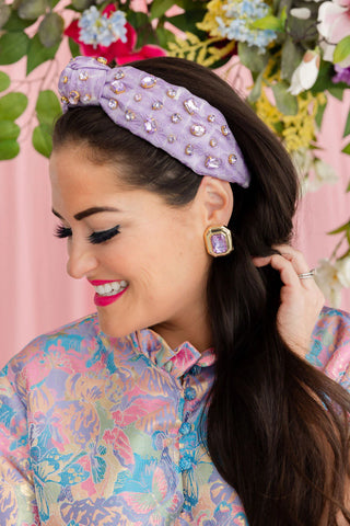LAVENDER JEWELED STUDS