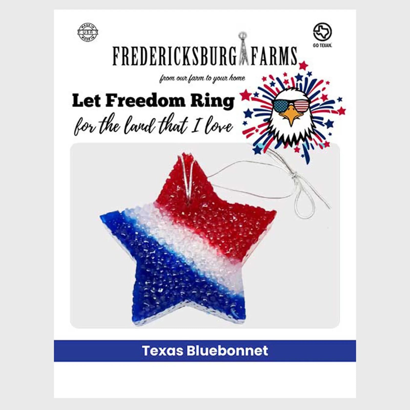Fredericksburg Farms  Let Freedom Ring - Texas Bluebonnet Air Freshener
