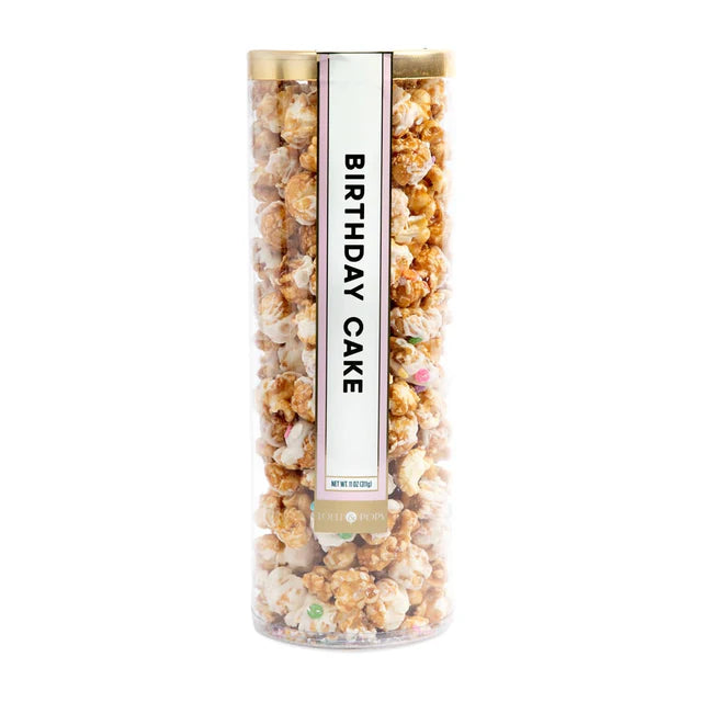 Birthday Cake Caramel Popcorn Tub