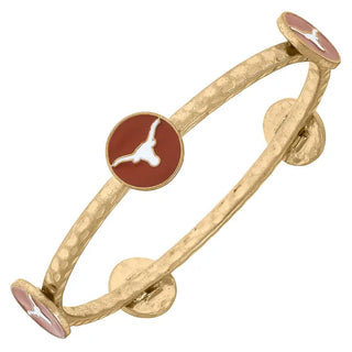Texas Longhorns Enamel Claudia Bangle in Burnt Orange