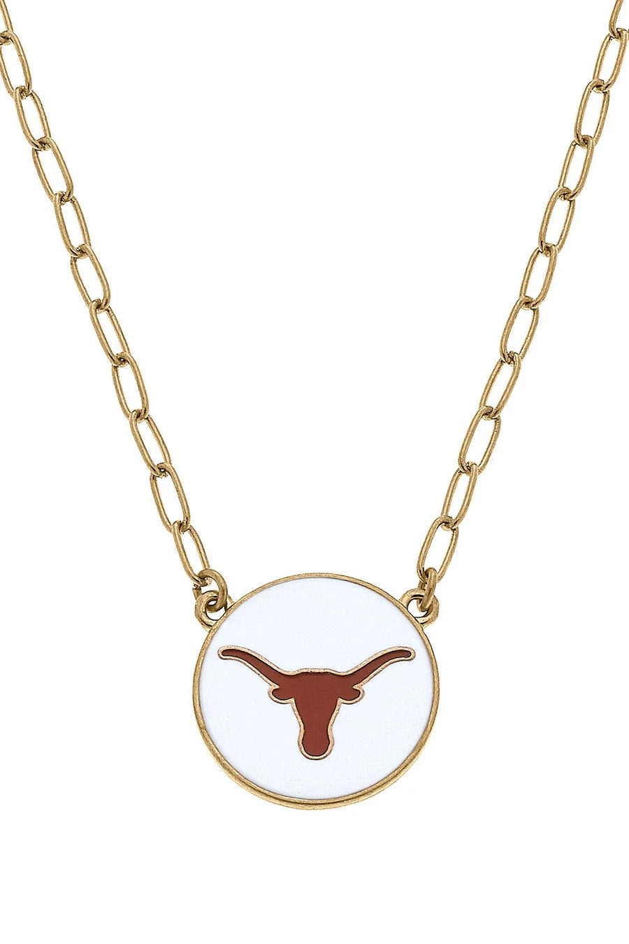 CANVAS STYLE LONGHORN NECKLACE