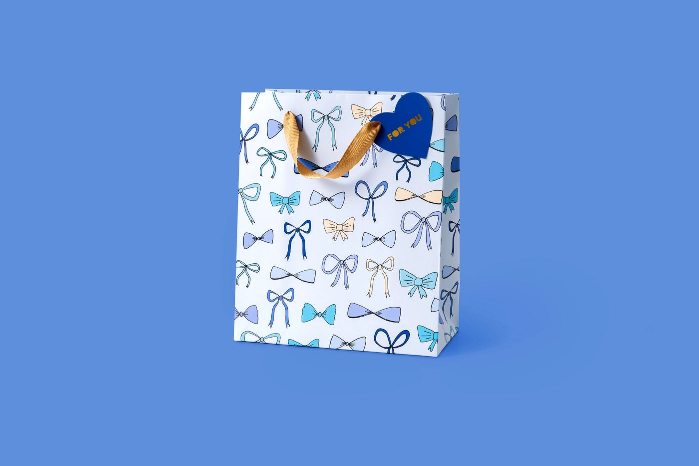 Gift Bags - Blue Bows -Medium