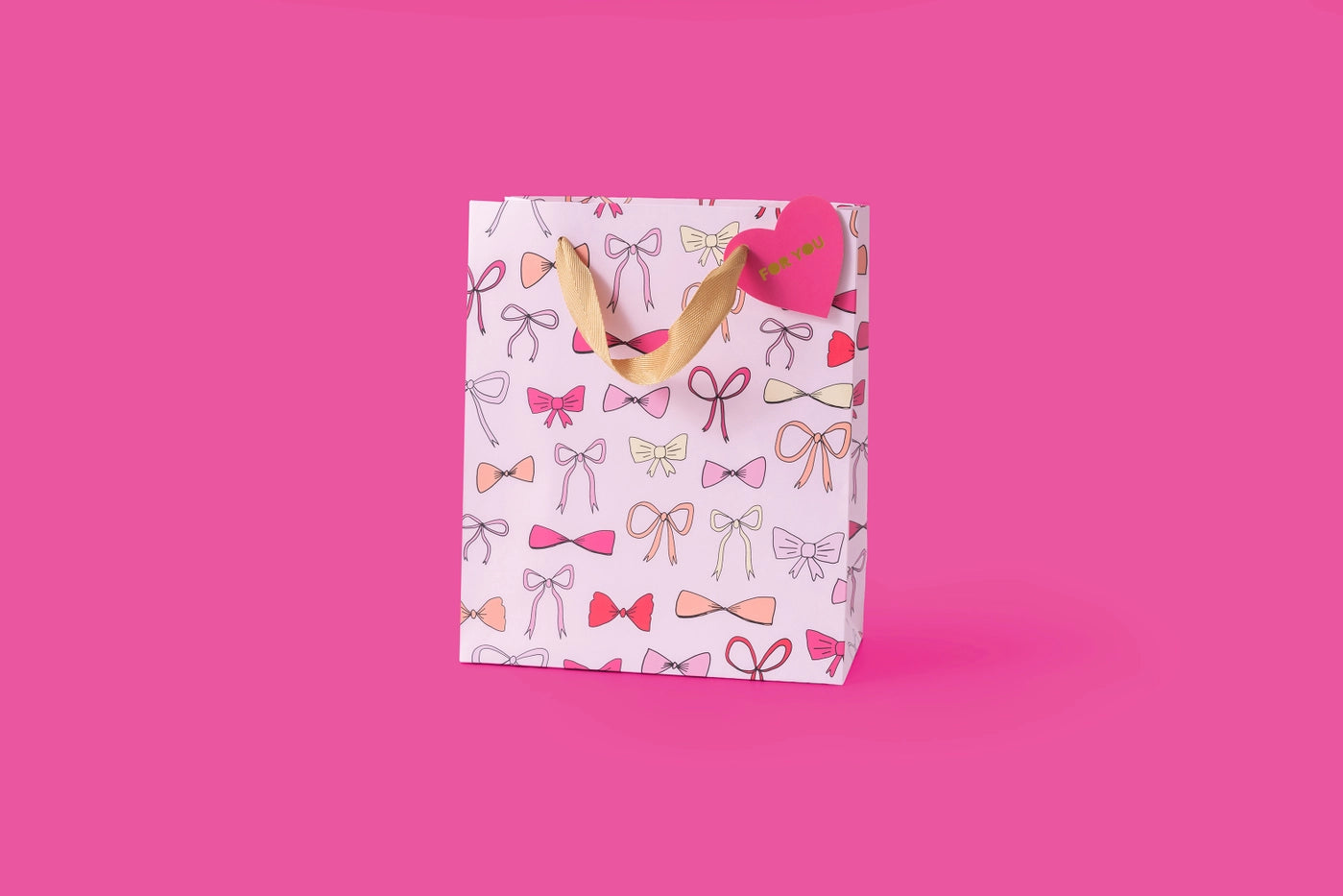 Gift Bags - Pink Bows -medium