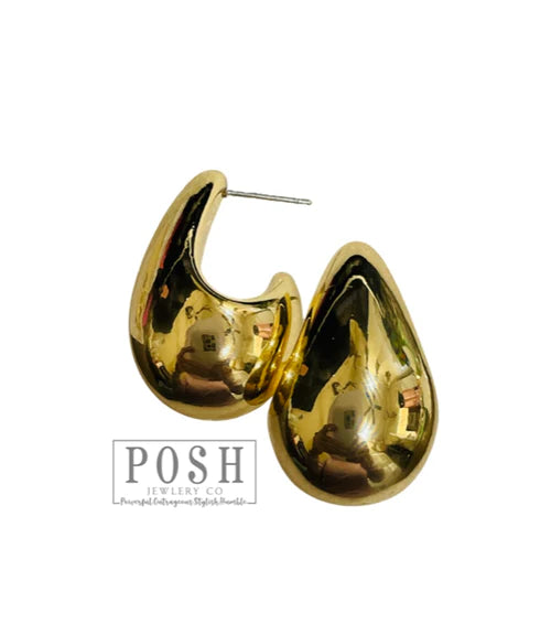 Medium RAINDROP POST EARRING 9PE415