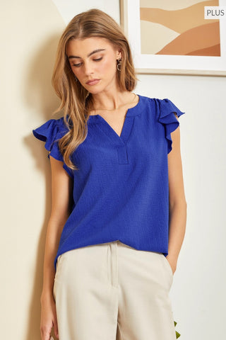 JANIE ROYAL BLUE TOP