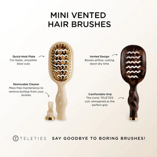 Mini Vented Hair Brush - Tortoise