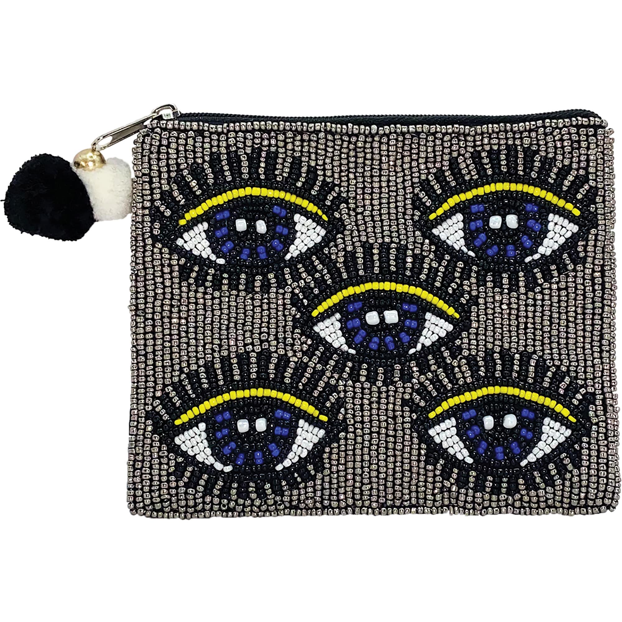 Multi blue eye coin pouch