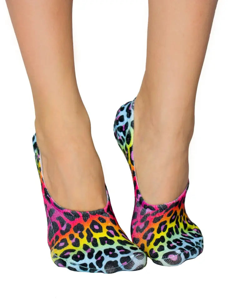 Neon Cheetah Liner socks