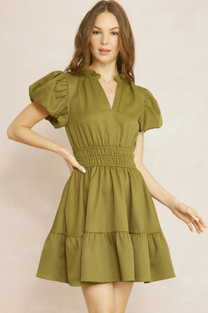 Olive Autumn Dress