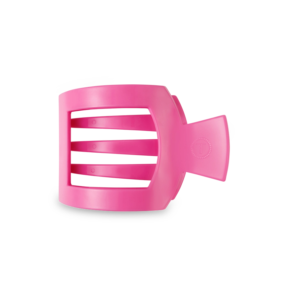 Paradise Pink Medium Flat Square Hair Clip