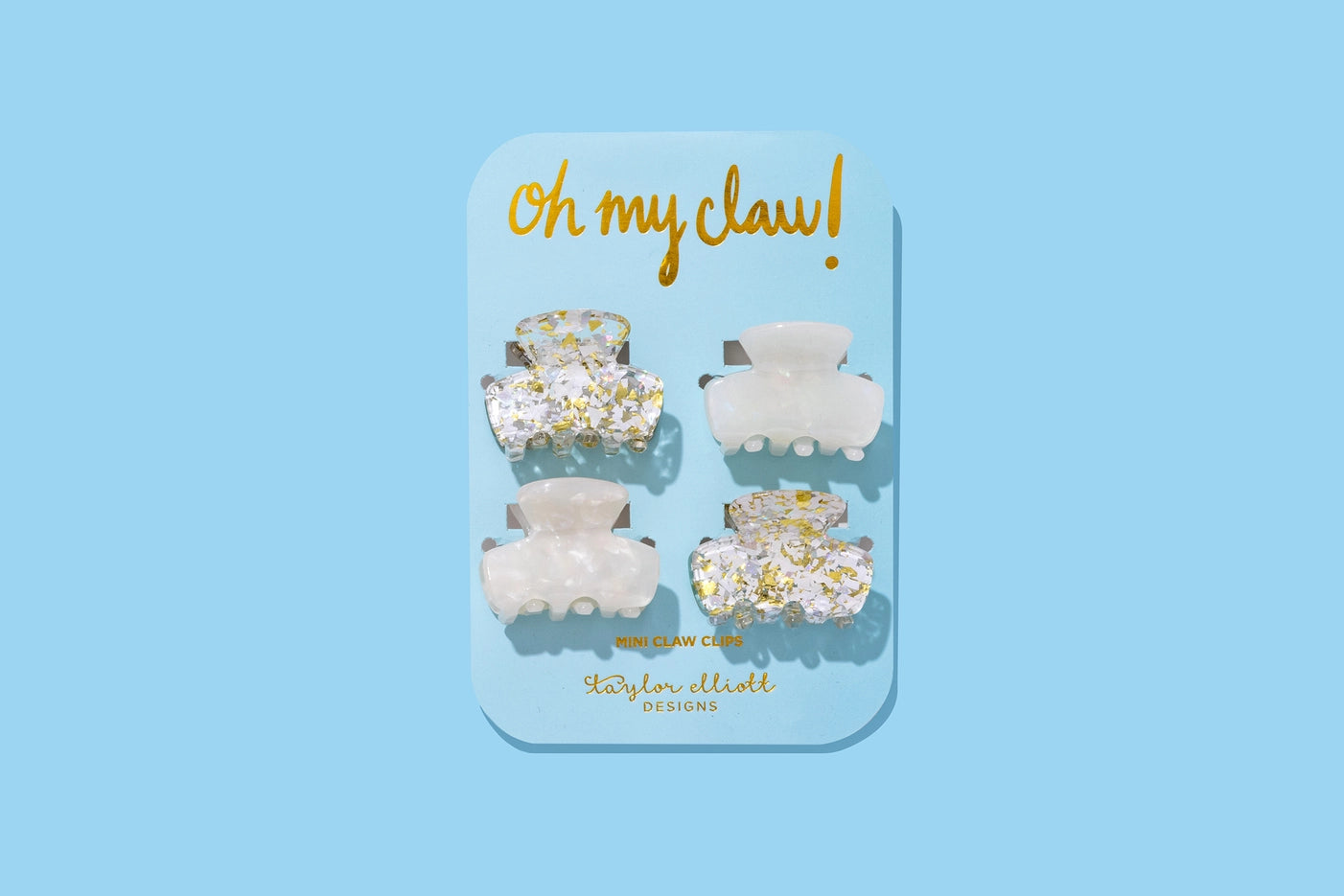Mini Claw Clips - Pearl Confetti