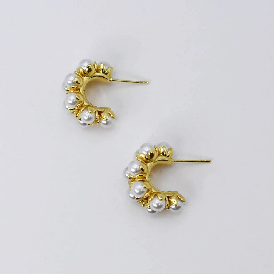 Pearls and Gold Hoop