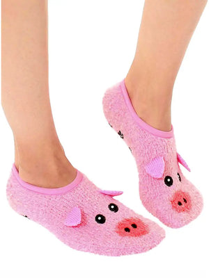 Fuzzy Pig Slipper socks