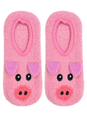 Fuzzy Pig Slipper socks