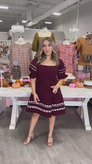 ELLE MAROON DRESS