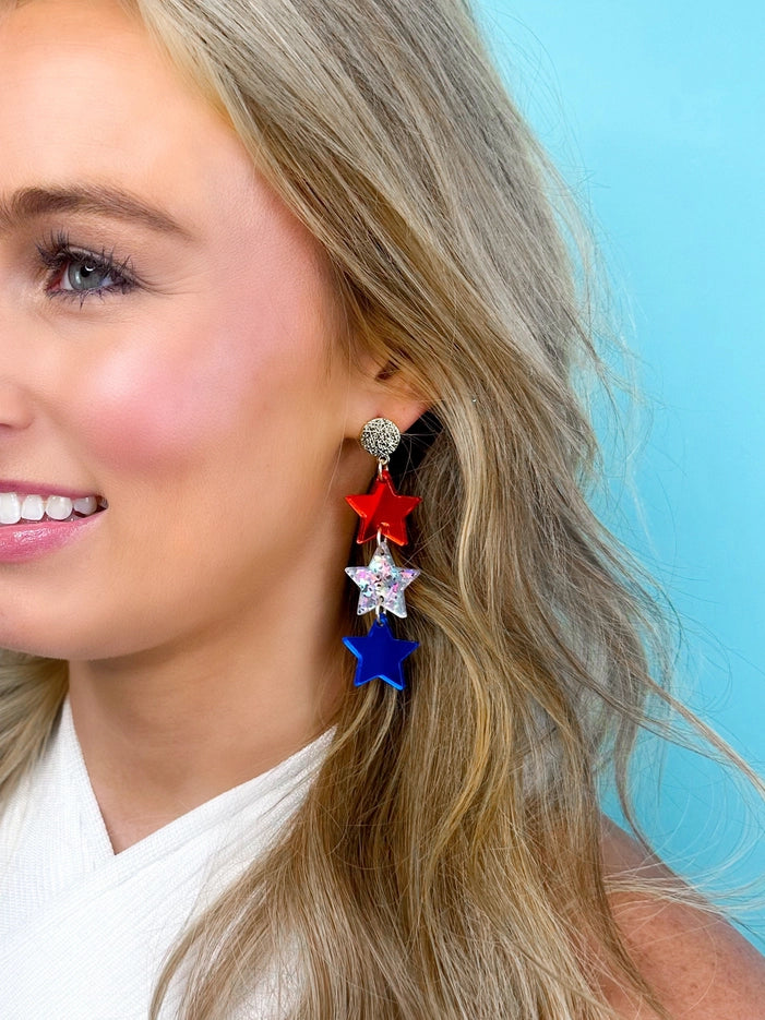Sparkler Triple Stars earrings
