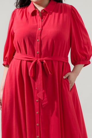 CALIENTE HOT MIDI DRESS