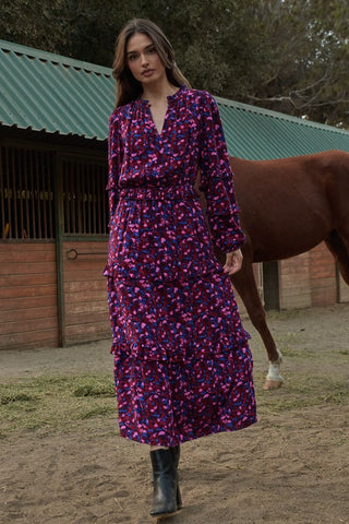 JULIANNA ABSTRACT TIERED MAXI