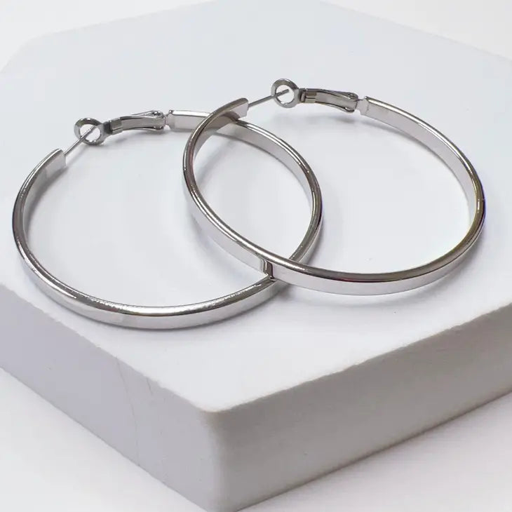 Stella Silver Hoop