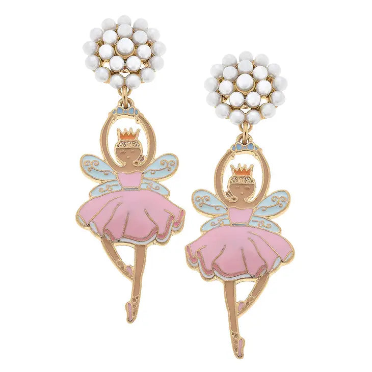 Sugar Plum Fairy Enamel Earrings