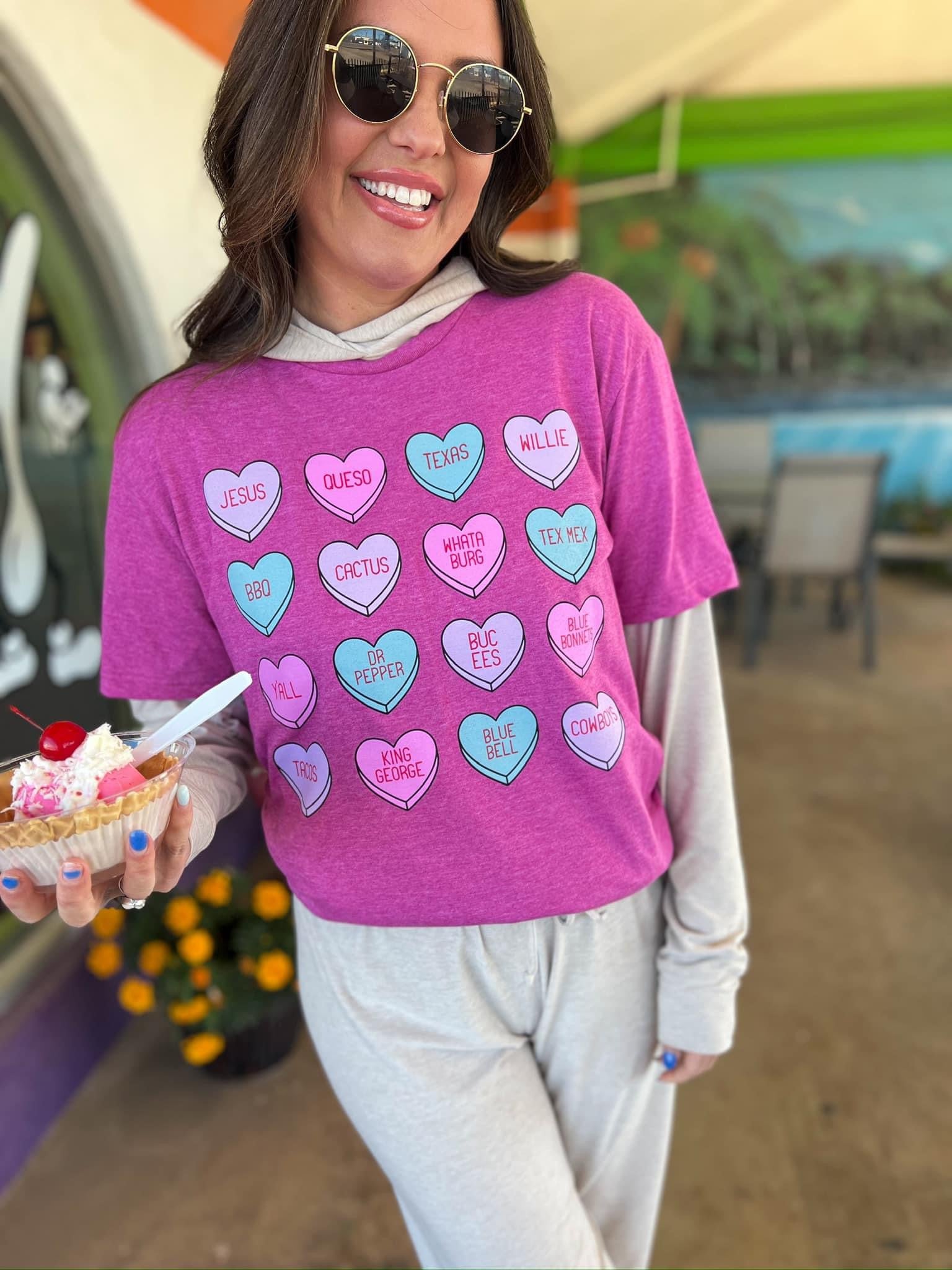 TEXAS CONVO HEARTS TEE