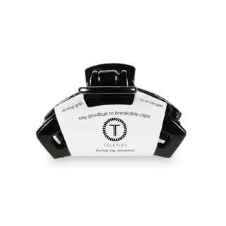 Open Jet Black Tiny Hair Clip