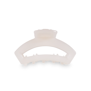 Teleties-Open Coconut White Tiny Hair Clip