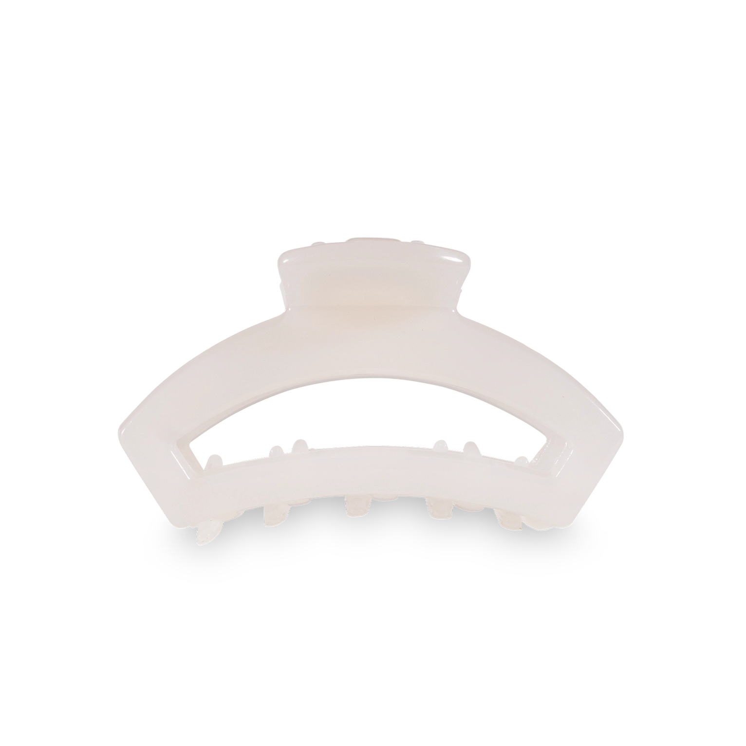 Teleties-Open Coconut White Tiny Hair Clip