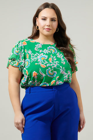 DEJA  FLORAL TOP