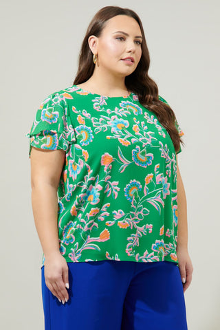 DEJA  FLORAL TOP