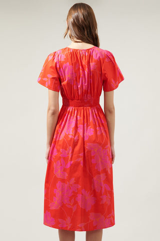 Marlene Floral Poplin Midi Dress