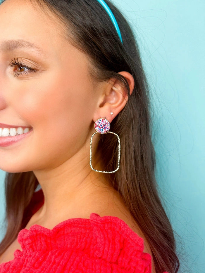 USA Glitter Top earrings