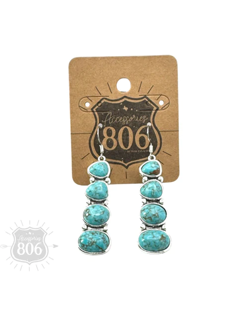 WESTERN STONE EARRING 806-E423