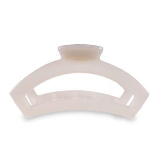 Teleties-Open Coconut White Large Hair Clip