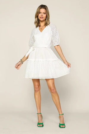 ANNIE EYELIT DRESS