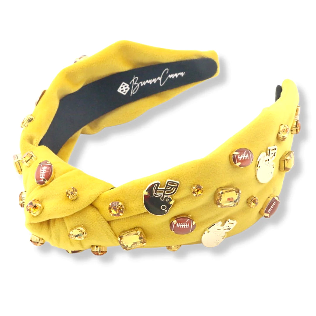 FAN GEAR FOOTBALL HEADBAND IN ATHLETIC GOLD