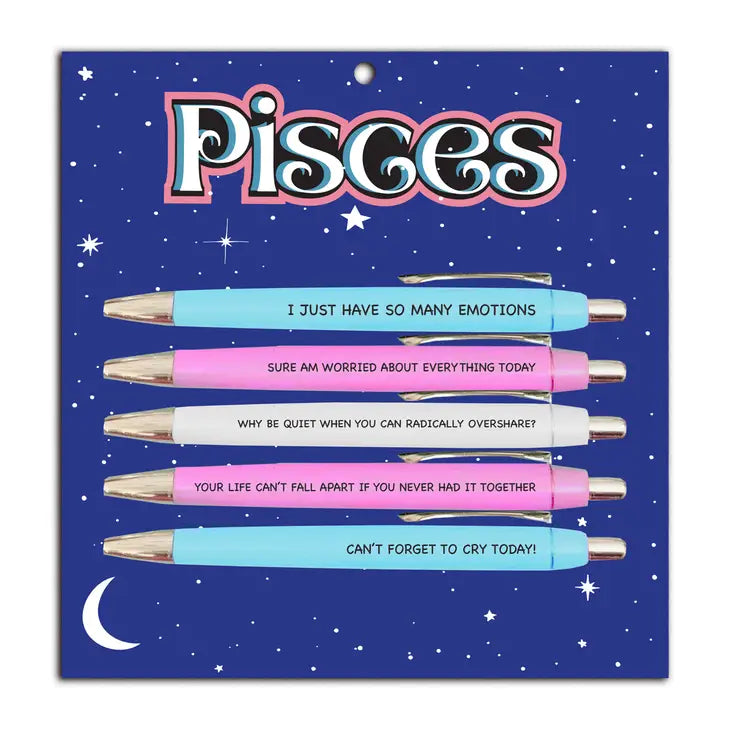 Pisces Pen Set (astrology, zodiac, funny, gift, friend)