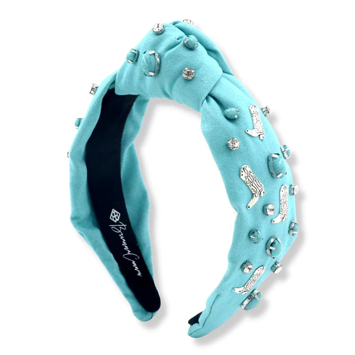 LET'S GO GIRLS TURQUOISE BOOT HEADBAND