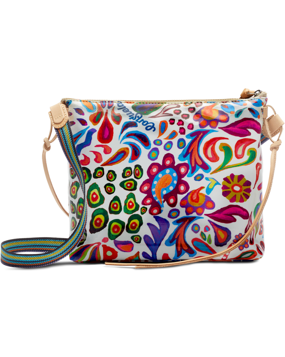 WHITE SWIRLY DOWNTOWN CROSSBODY