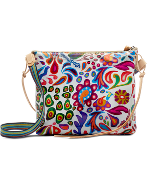 WHITE SWIRLY DOWNTOWN CROSSBODY