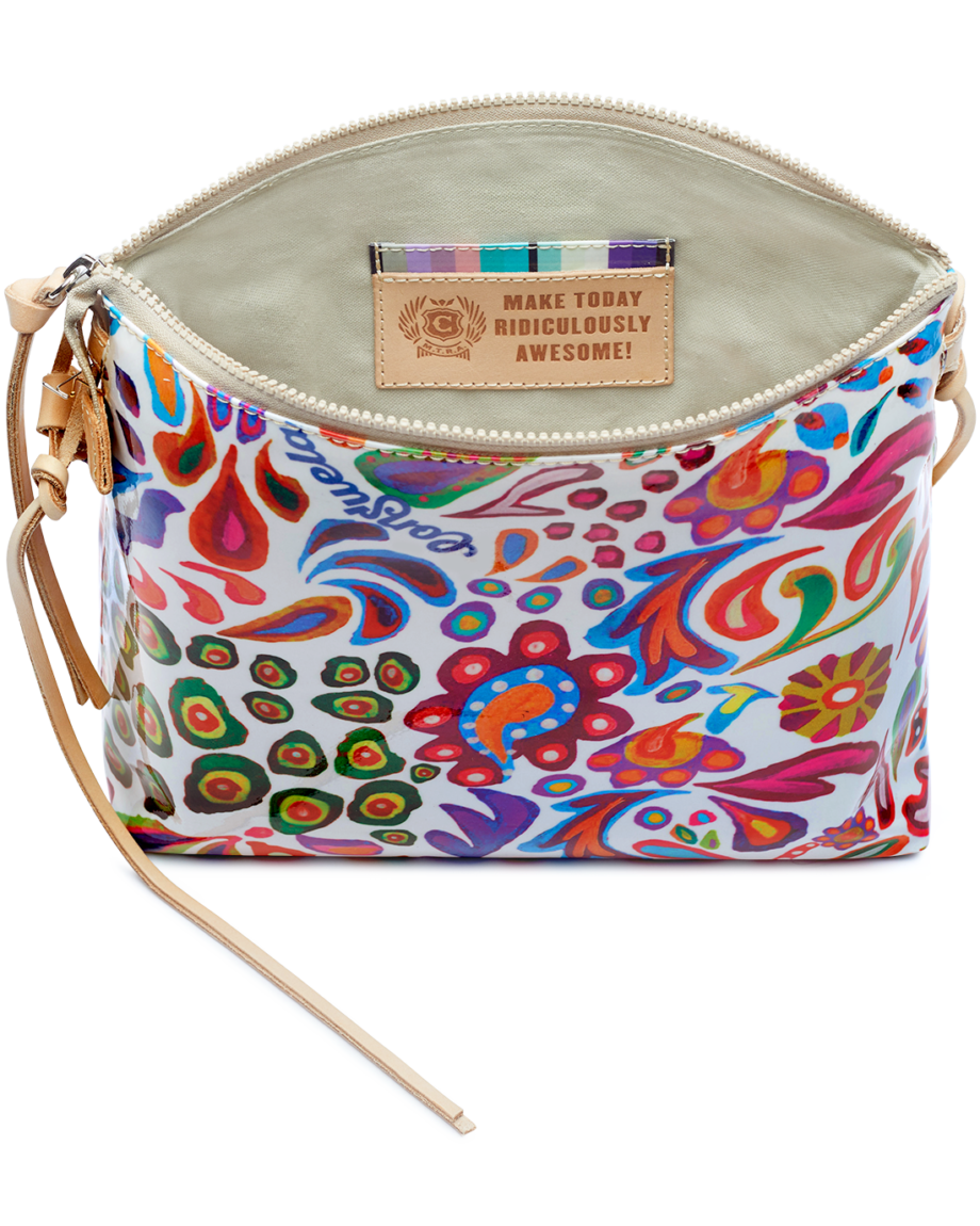 WHITE SWIRLY DOWNTOWN CROSSBODY