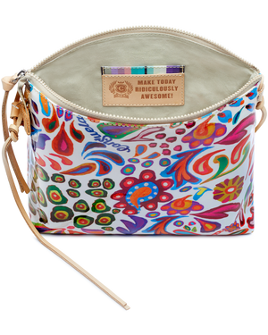 WHITE SWIRLY DOWNTOWN CROSSBODY